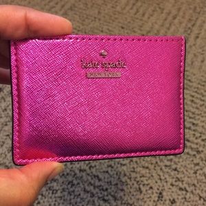 NWOT Kate Spade Metallic Card Holder